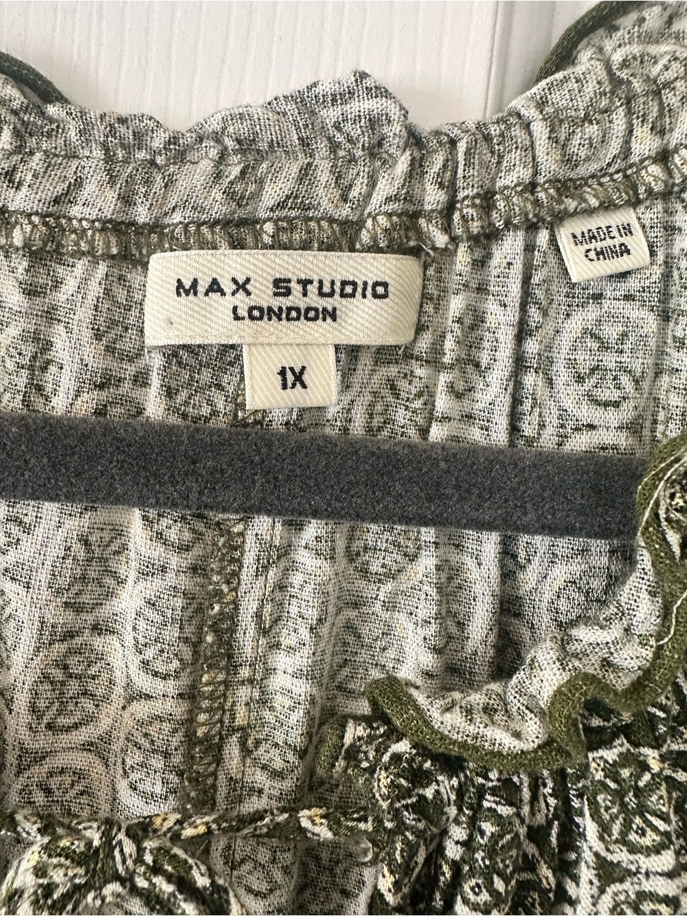 Max Studio Olive Printed Sleeveless Maxi Dress - Picture 4 of 8
